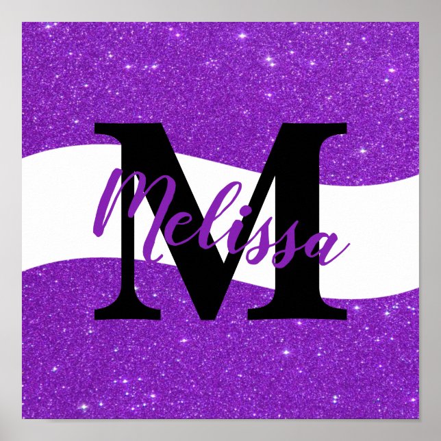 Affiche personnalisée avec paillettes (Devant)