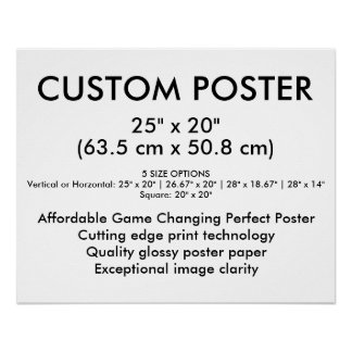 Affiche personnalisée brillante Paysage 63,5 cm x