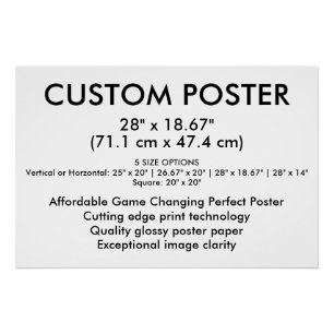 Affiche personnalisée brillante Paysage 71,1 cm x 