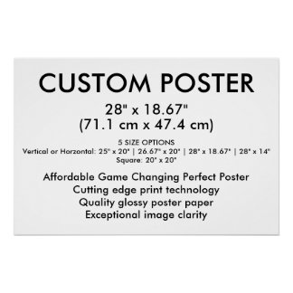 Affiche personnalisée brillante Paysage 71,1 cm x
