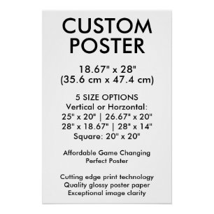 Affiche personnalisée brillante verticale 18,67" x