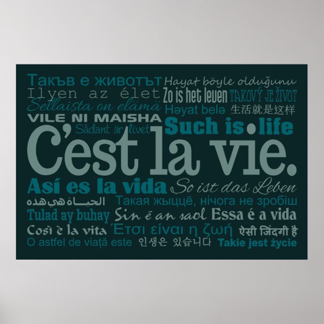 Affiche personnalisée C'est La Vie (Devant)
