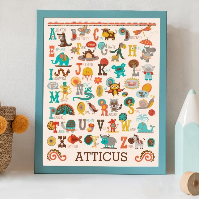 Affiche personnalisée d'alphabet animal ABC (Créateur téléchargé)