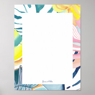 Affiche personnalisée d'art abstrait tropical