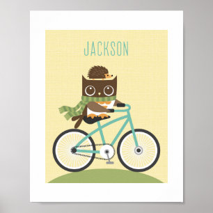 Affiche personnalisée de chouette pour nurserie