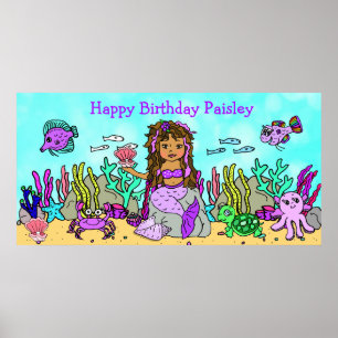 Affiche personnalisée de joyeux anniversaire de si