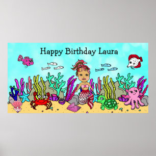 Affiche personnalisée de joyeux anniversaire de si