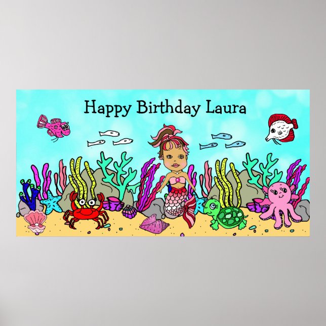 Affiche personnalisée de joyeux anniversaire de si (Devant)