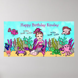 Affiche personnalisée de joyeux anniversaire Sirèn