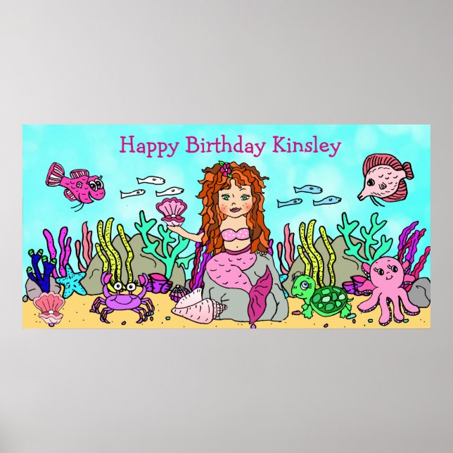 Affiche personnalisée de joyeux anniversaire Sirèn (Devant)