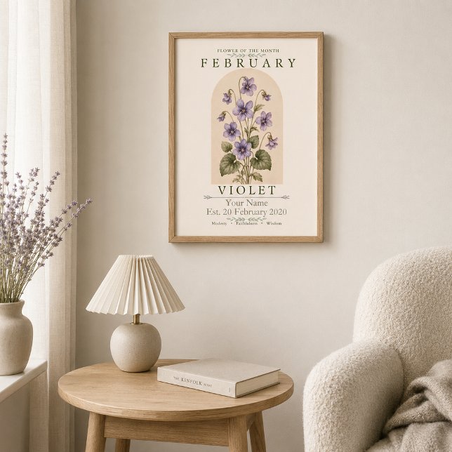 Affiche personnalisée de la fleur de naissance de  (Créateur téléchargé)
