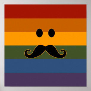 Affiche personnalisée de la Mustache Pride