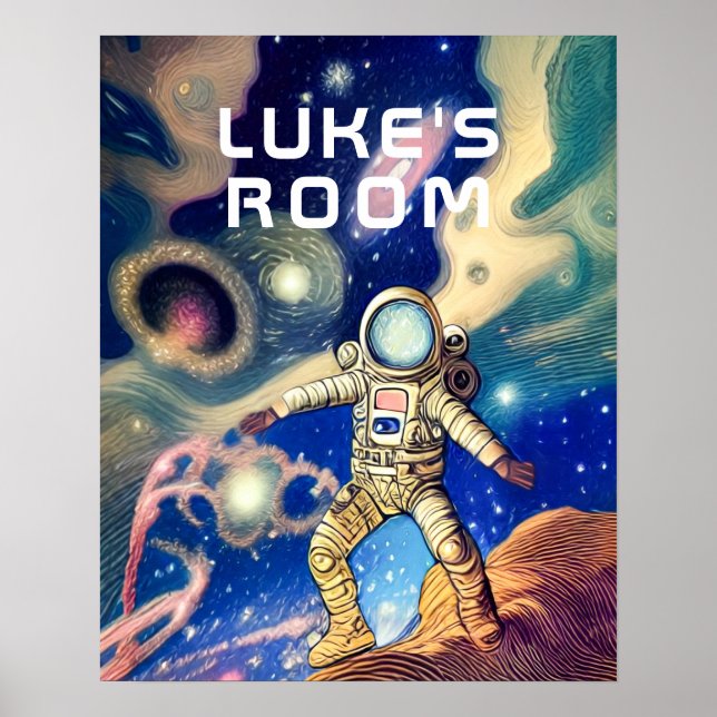 Affiche personnalisée de l'astronaute spatiale (Devant)
