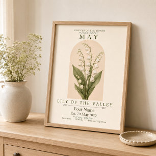 Affiche personnalisée de muguet de mai