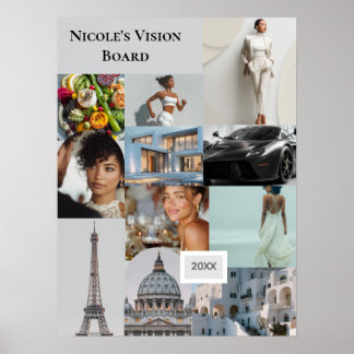 Affiche personnalisée de tableau de vision avec vo