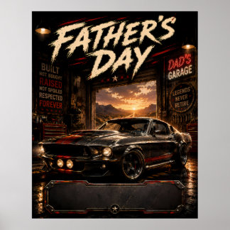 Affiche personnalisée de voiture de muscle pour la