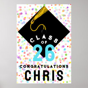 affiche personnalisée des Fêtes de fin d'études