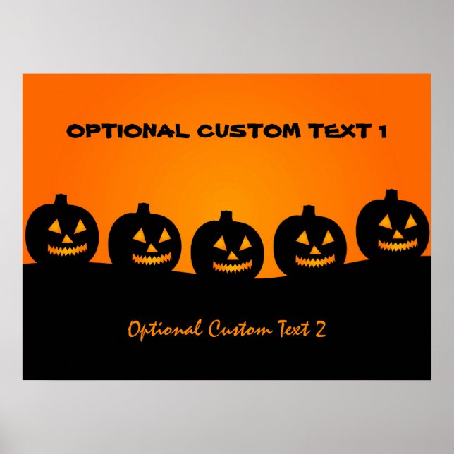 Affiche personnalisée d'illustration Halloween (Devant)
