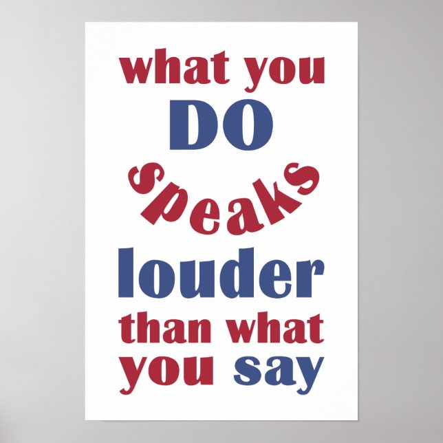 Affiche personnalisée Do vs Say (Devant)