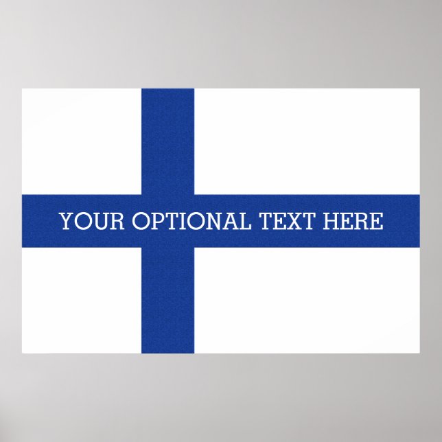 Affiche personnalisée du drapeau finlandais (Devant)