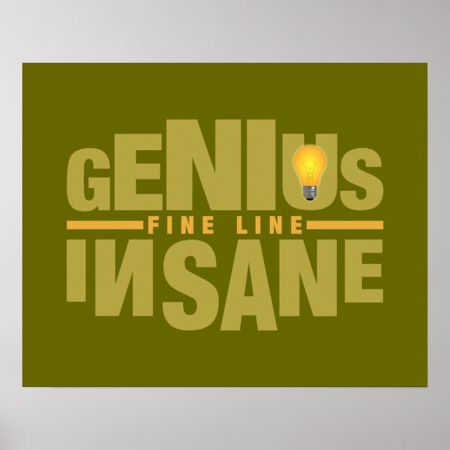 Affiche personnalisée GENIUS VS INSANE (Devant)