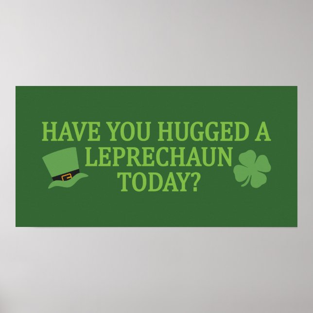 Affiche personnalisée Leprechaun Hug (Devant)