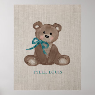 Affiche personnalisée Little Louie Teddy Bear