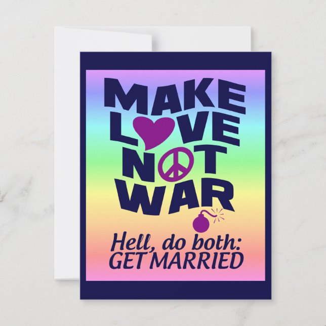 Affiche personnalisée Make Love Not War (Devant)