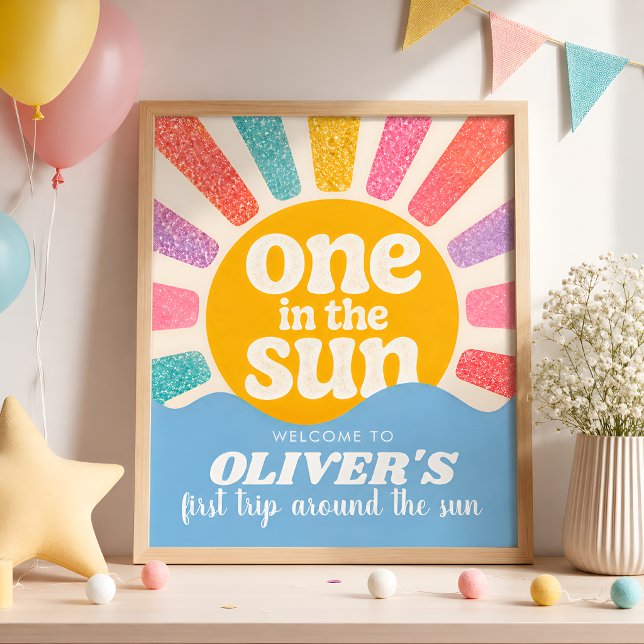 Affiche personnalisée One in the Sun avec nom (Créateur téléchargé)