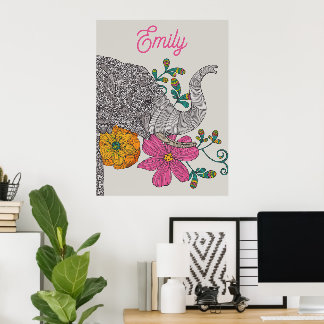 Affiche personnalisée pour chambre d'enfant avec n