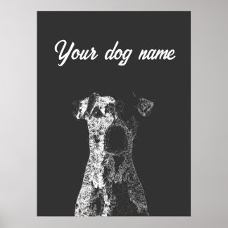 affiche personnalisée pour chien art abstrait