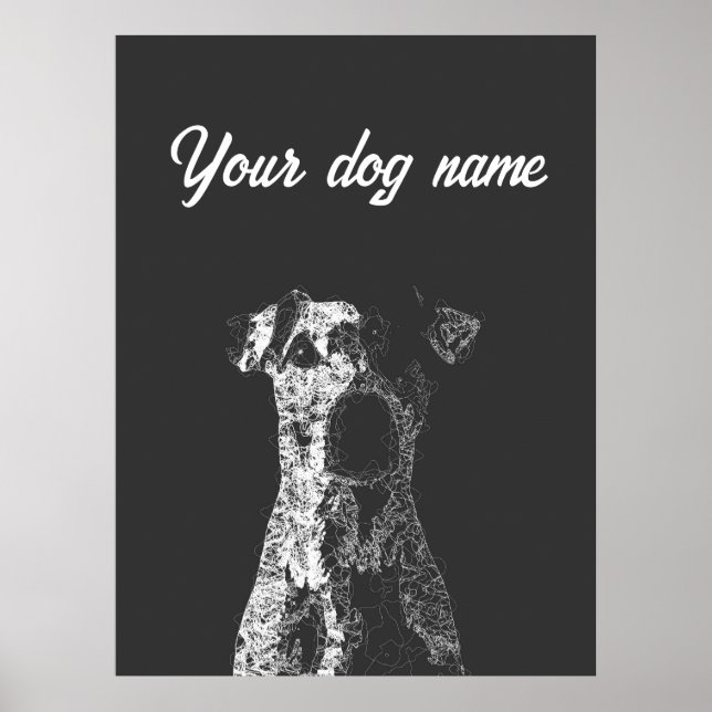 affiche personnalisée pour chien art abstrait (Devant)