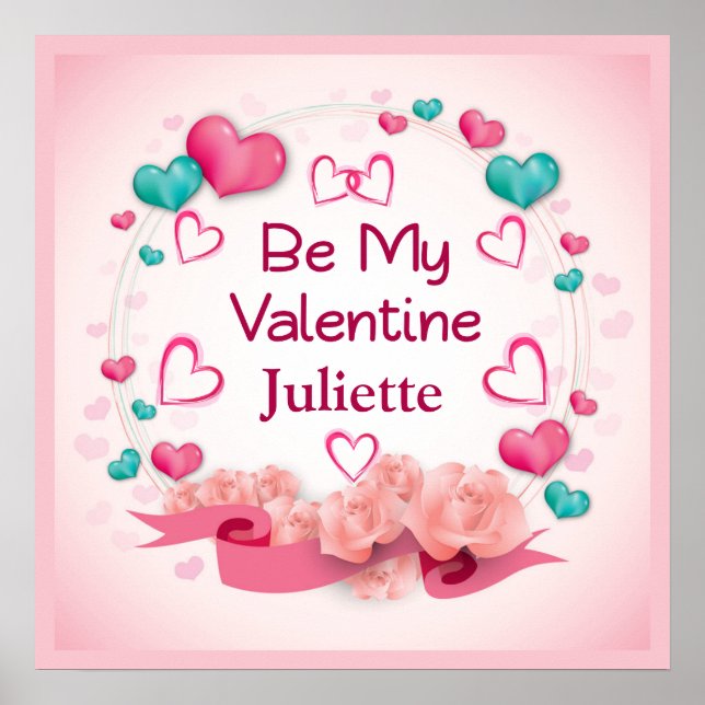 Affiche personnalisée pour la Saint-Valentin (Devant)