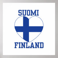 affiche personnalisée SUOMI FINLAND