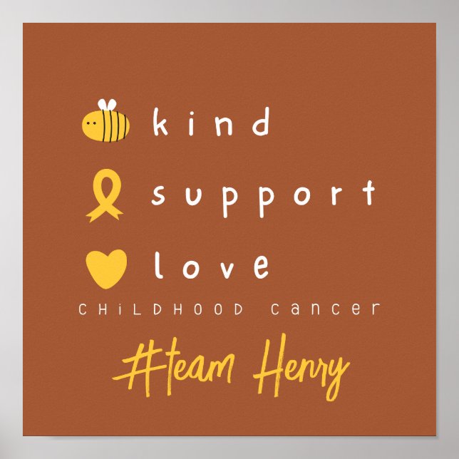 affiche personnalisée sur le cancer de l'enfance (Devant)