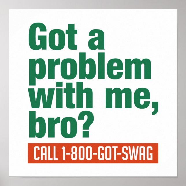 Affiche personnalisée SWAG (Devant)