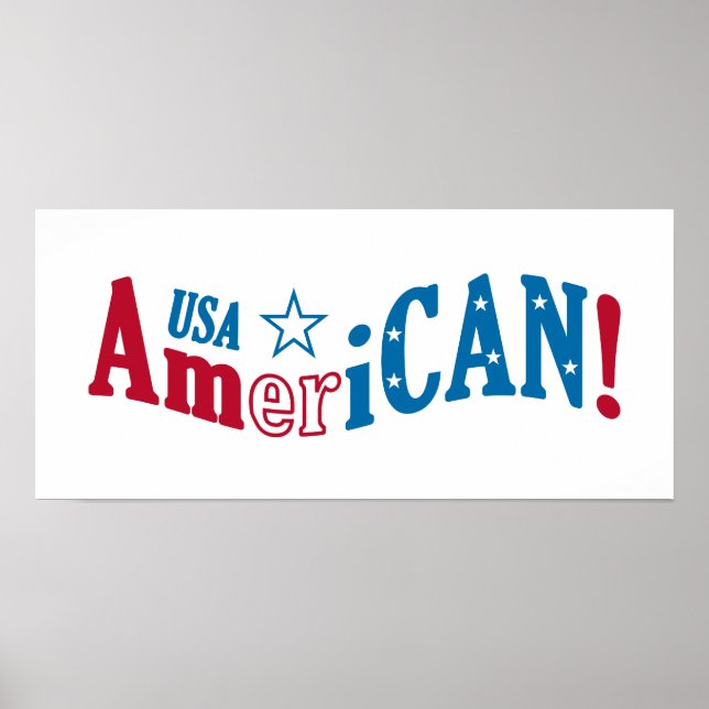 affiche personnalisée USA AmeriCAN ! (Devant)