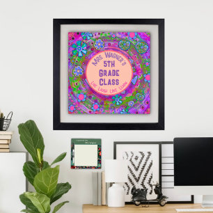 Affiche Personnalisée Whimsical Coloré violet classe