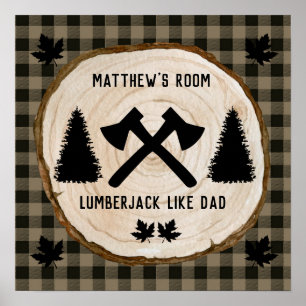 Affiche Personnaliser Boy Buffalo Plaid Lumberjack Comme P