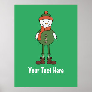 Affiche Personnaliser ce Cool Snowman