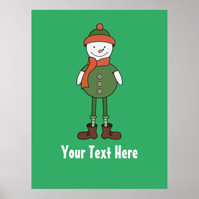 Affiche Personnaliser ce Cool Snowman (Devant)