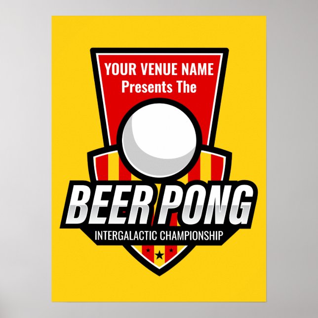 Affiche Personnaliser ce logo Beer Pong (Devant)