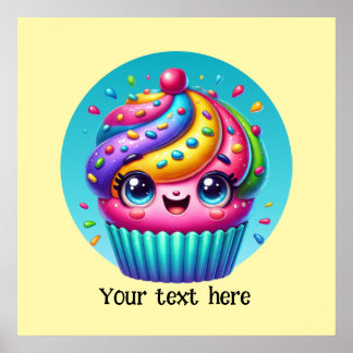 Affiche Personnaliser de cupcake de boulangerie fine