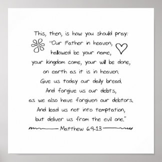 Affiche Personnaliser Écriture manuscrite Bible Verse Les