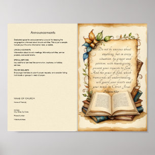 Affiche Personnaliser et téléchargement Church Bulletin