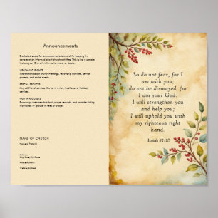 Affiche Personnaliser et téléchargement Church Bulletin