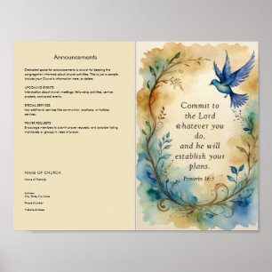 Affiche Personnaliser et téléchargement Church Bulletin