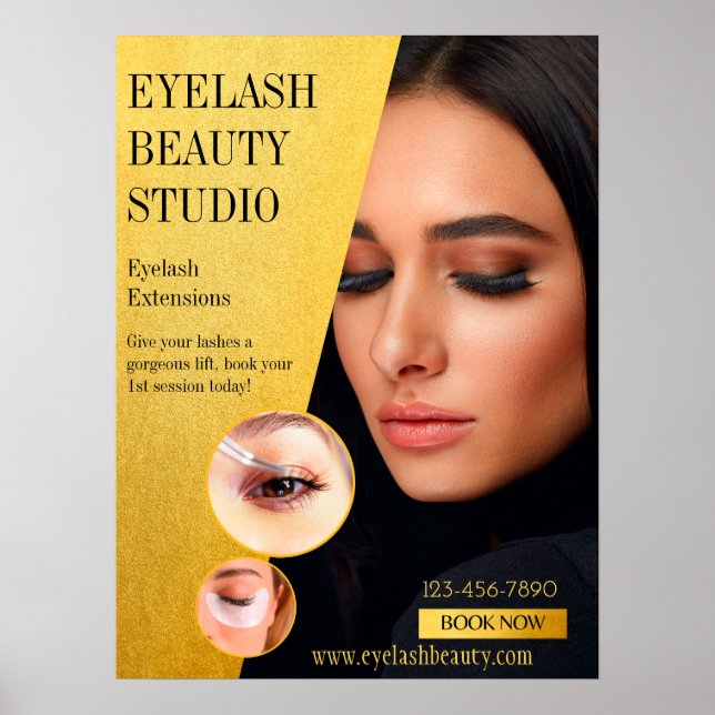 Affiche Personnaliser Eyelash Extensions Studio Porte avan (Devant)