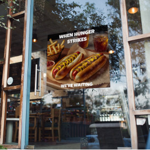 Affiche Personnaliser Hotdogs Frites Boisson Restaurant Pu