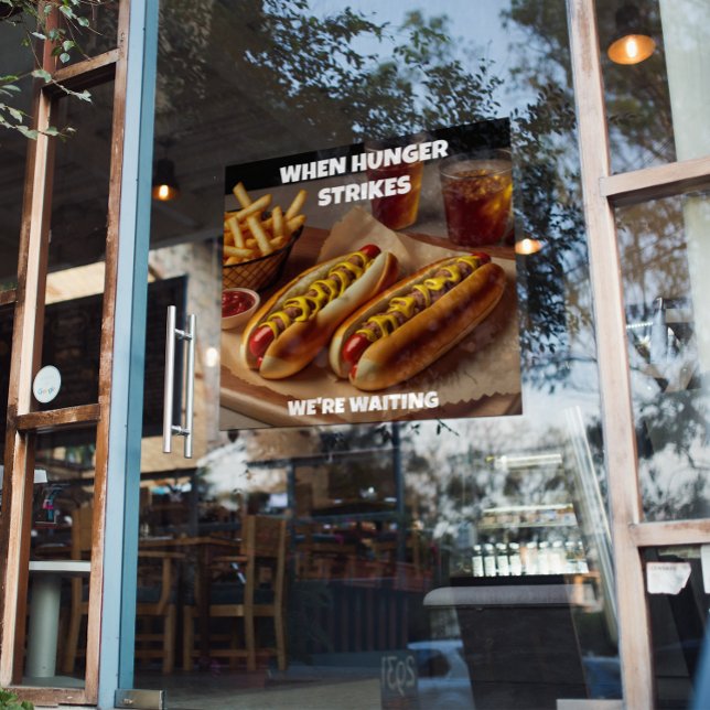 Affiche Personnaliser Hotdogs Frites Boisson Restaurant Pu (Créateur téléchargé)